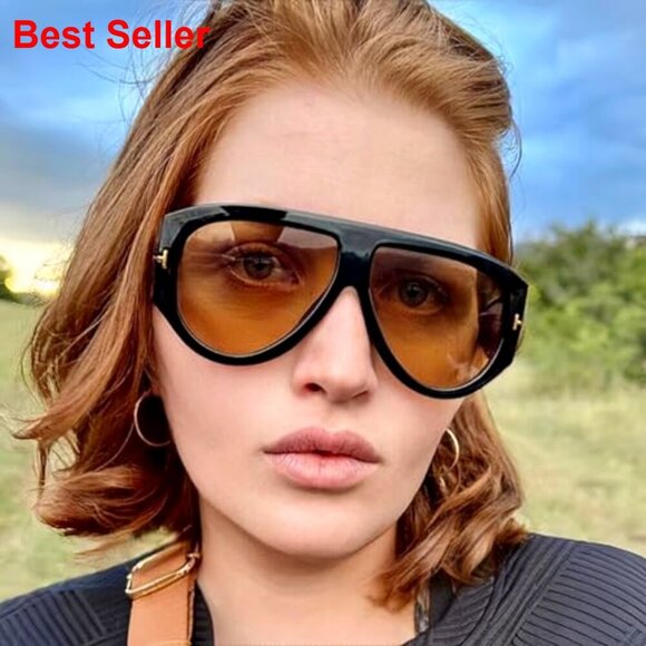 3-Pack Oversized Aviator Sunglasses UV400 Protection Unisex Retro main image 7
